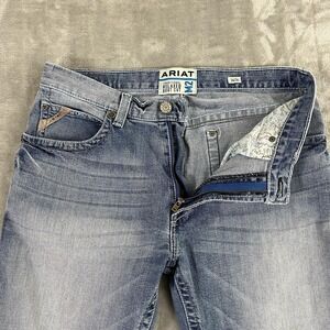 Ariat Jeans Mens 34x34 Blue M2 Relaxed Boot Cut Medium Wash Western Denim